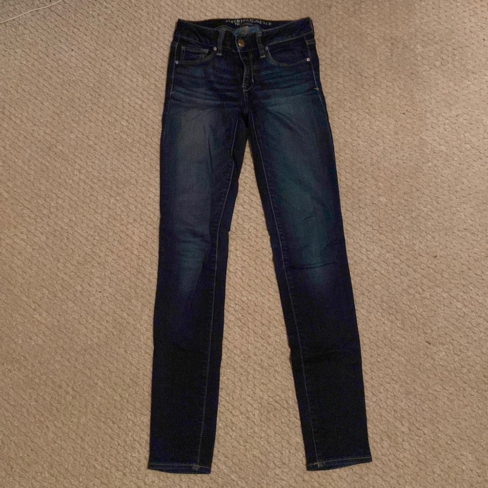 American eagle dark wash jeans size 0 long